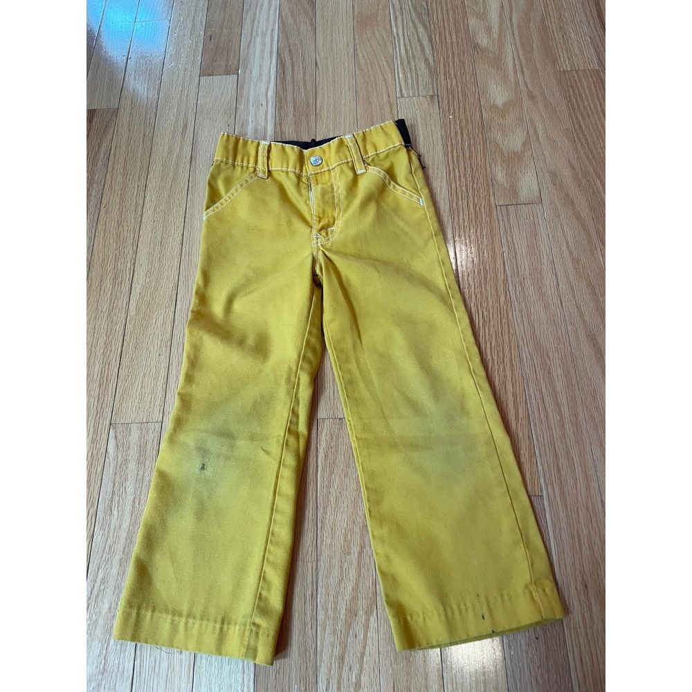 RARE‎ Vintage Little Levis Yellow Canvas Pants Contrast Stitch 20x15